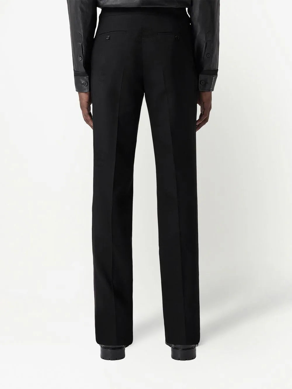 Equestrian Knight-Motif Tailored Trousers