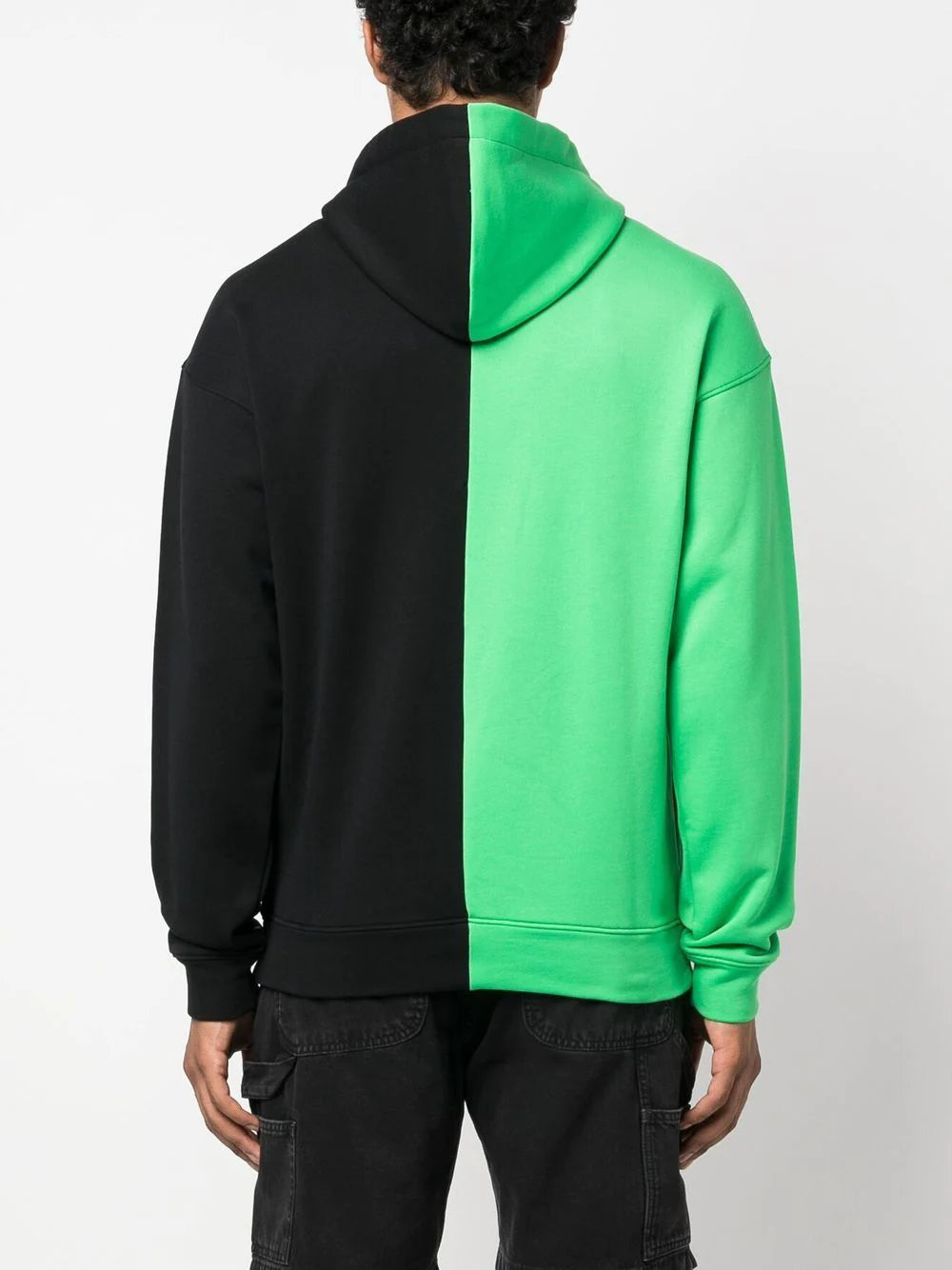 Illustration-Print Colour-Block Hoodie