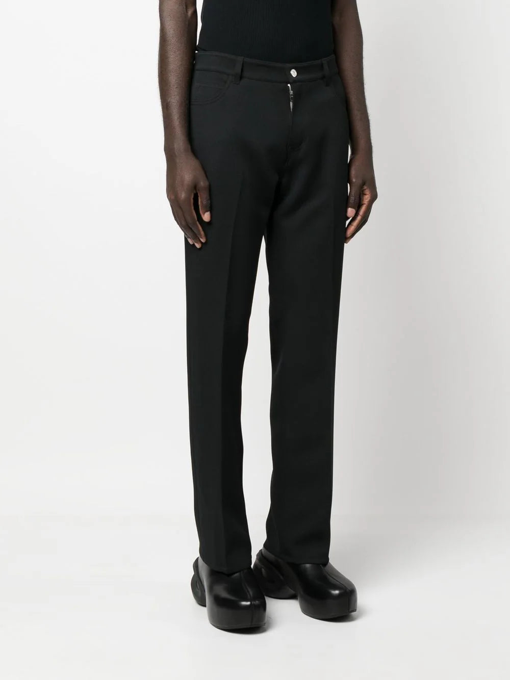 Tailored-Cut Straight-Leg Trousers