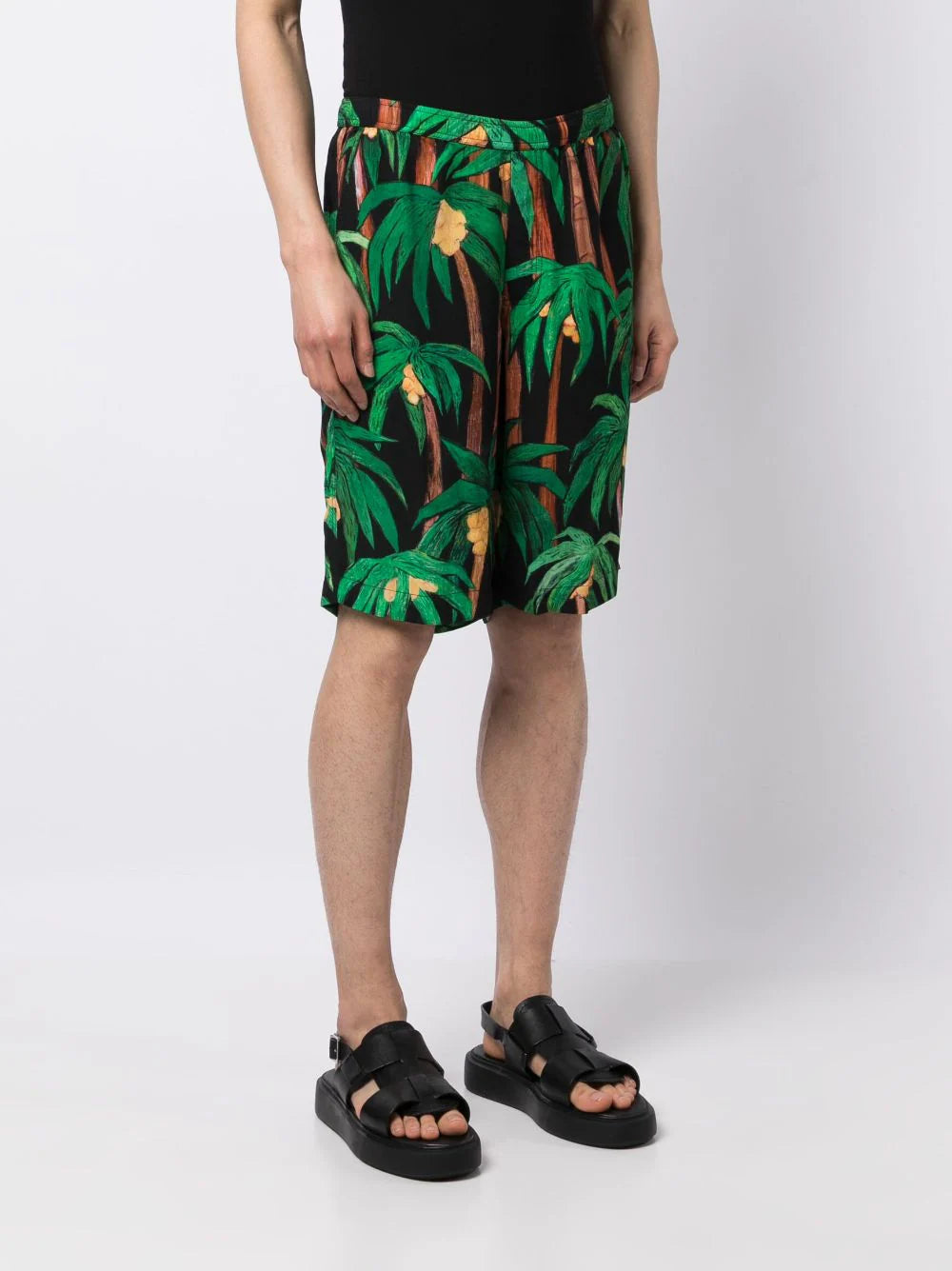 Palm Tree-Print Bermuda Shorts