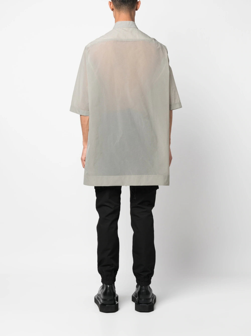 Semi-Sheer Short-Sleeve Shirt