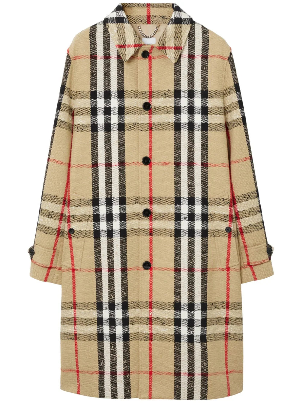 Checked Bouclé Car Coat