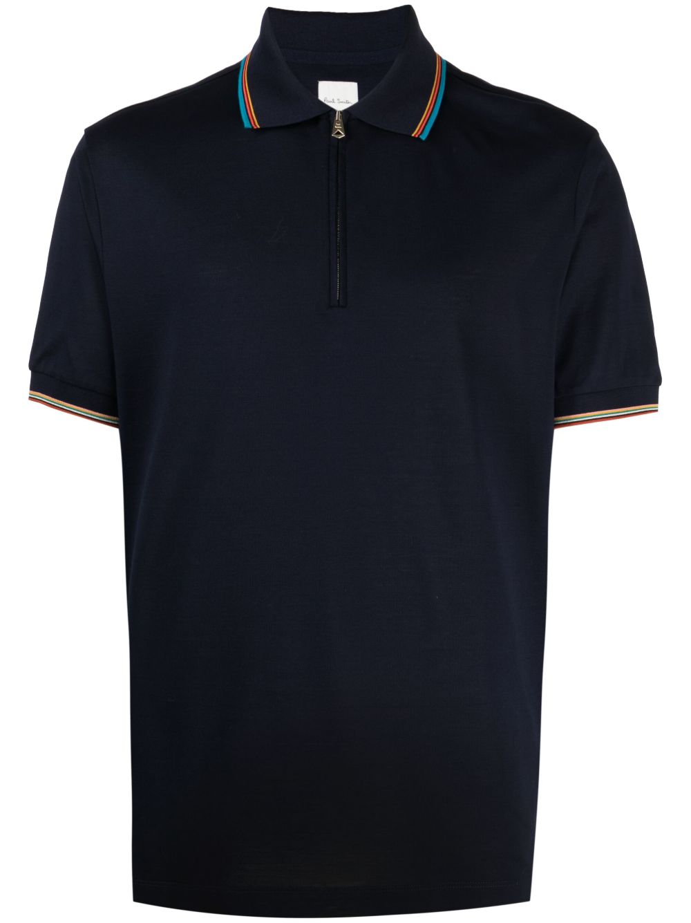 rainbow stripe-detail cotton polo shirt