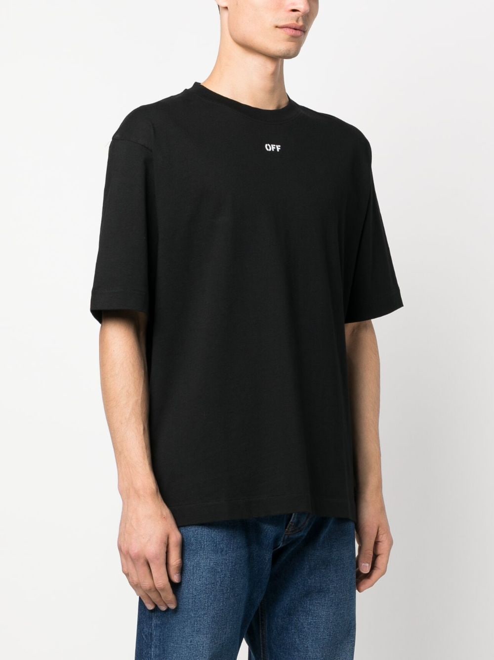 Off Stamp-Print Cotton T-Shirt