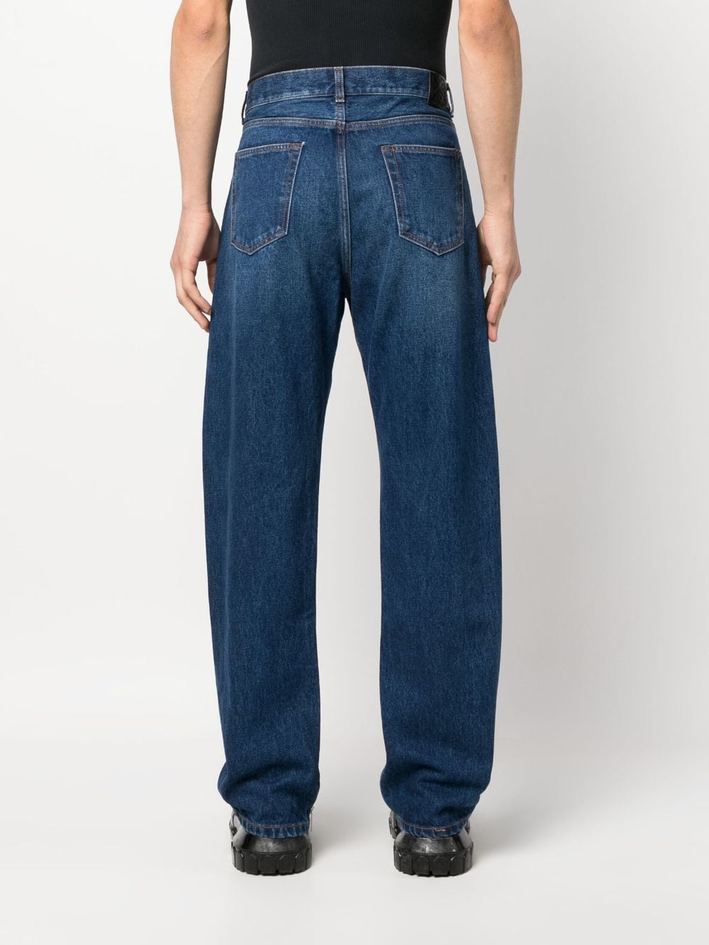 High-Waist Straight-Leg Jeans