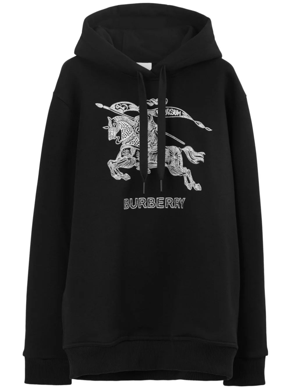 Embroidered-Ekd Logo-Print Hoodie