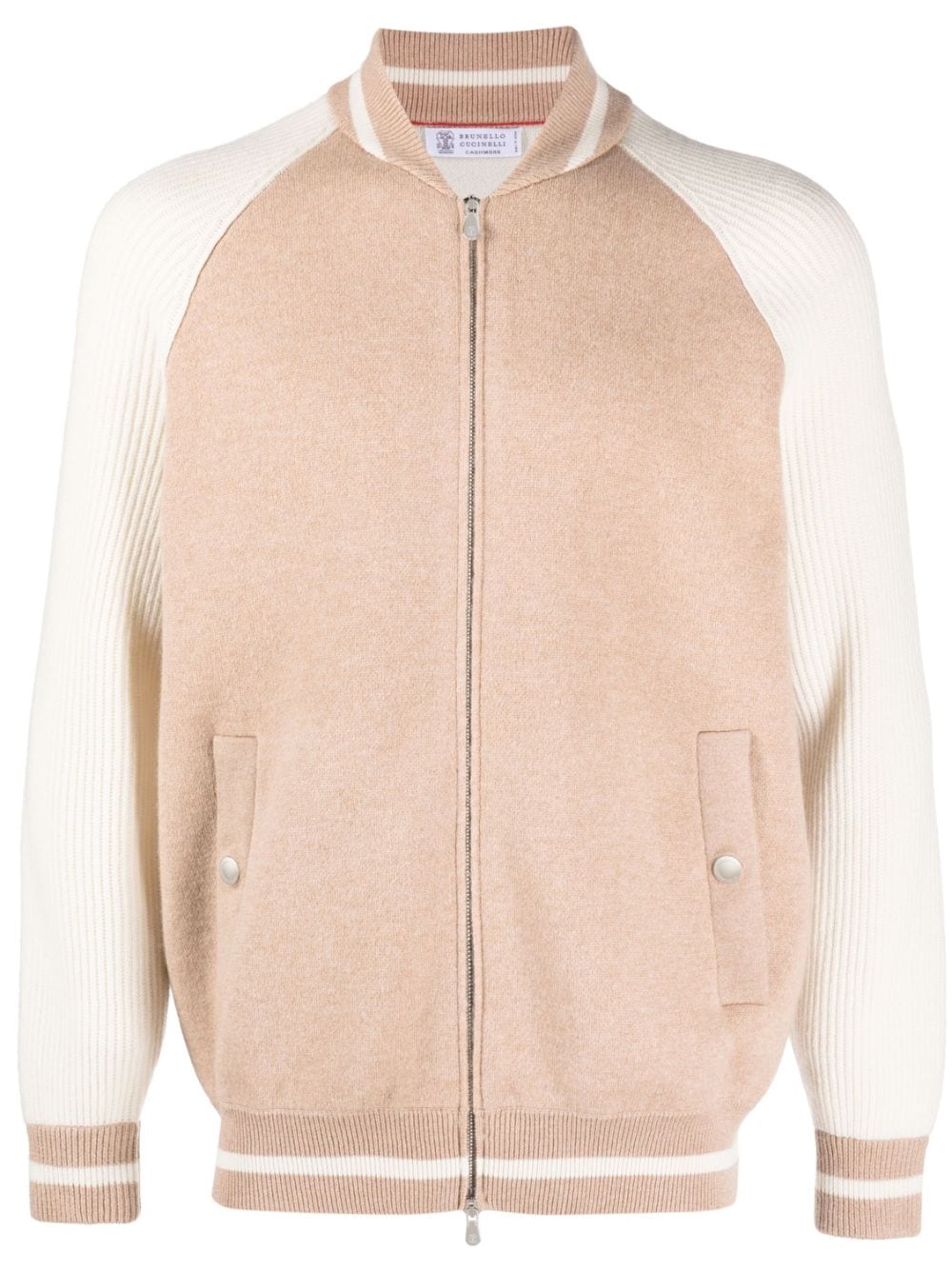 Knitted Zipped Varsity Jacket