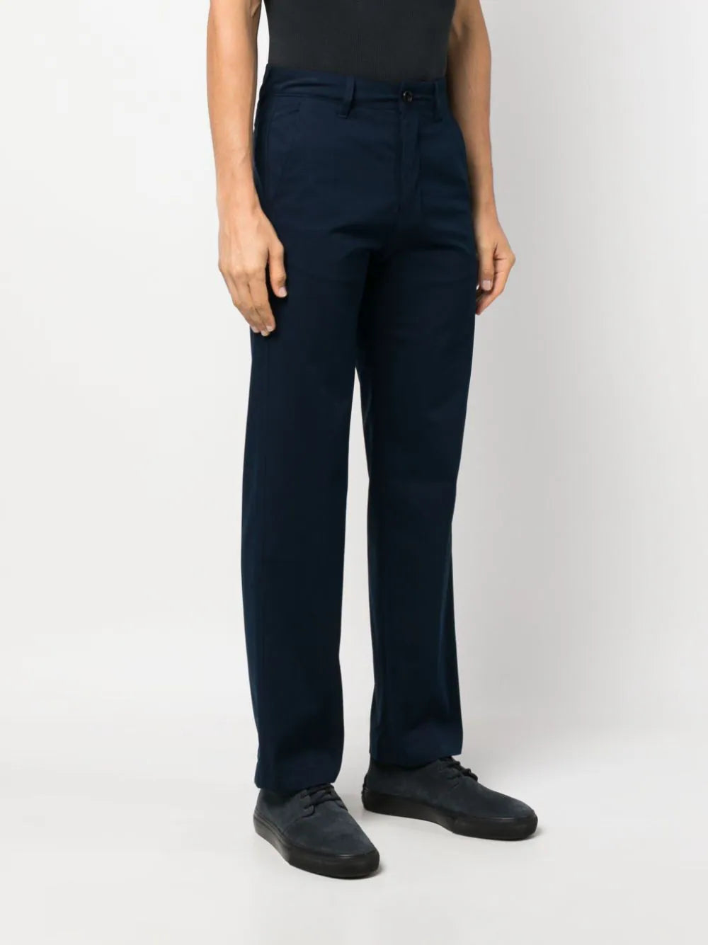 Straight-Leg Cotton Trousers