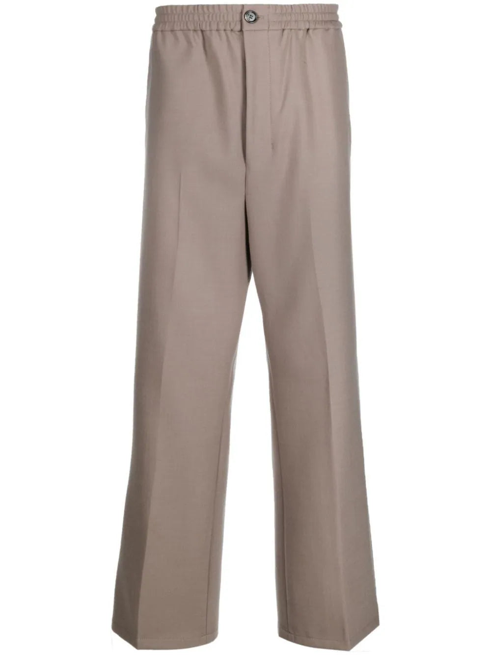 Straight-Leg Elastic-Waist Trousers