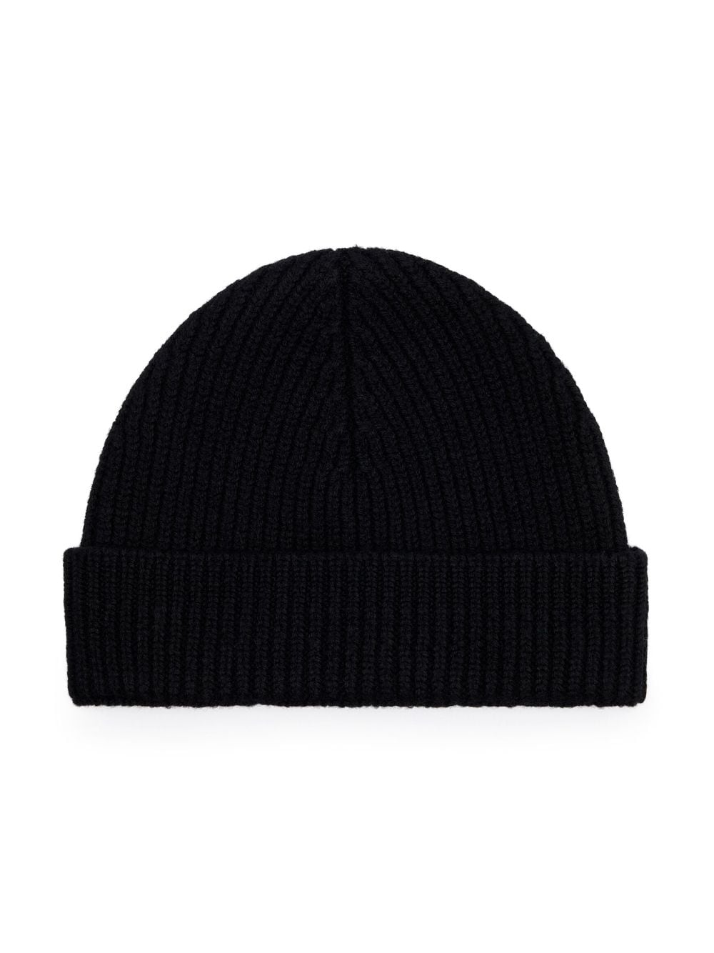 Logo-Embroidered Ribbed-Knit Beanie