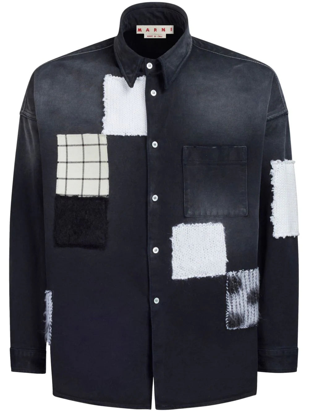 Patchwork-Detail Cotton Shirt