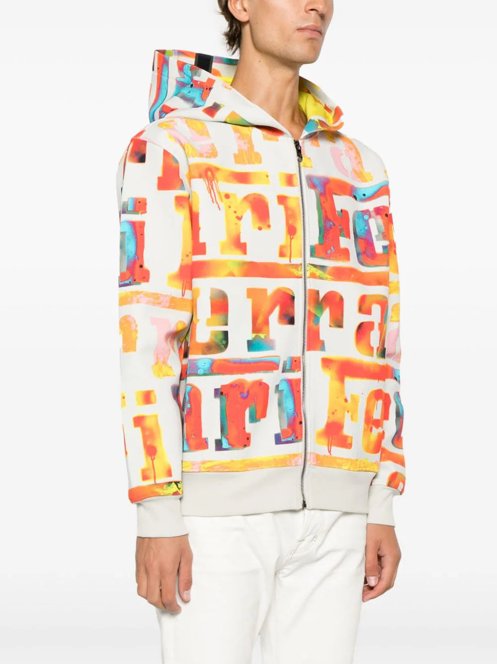 Logo-Print Zip-Up Hoodie