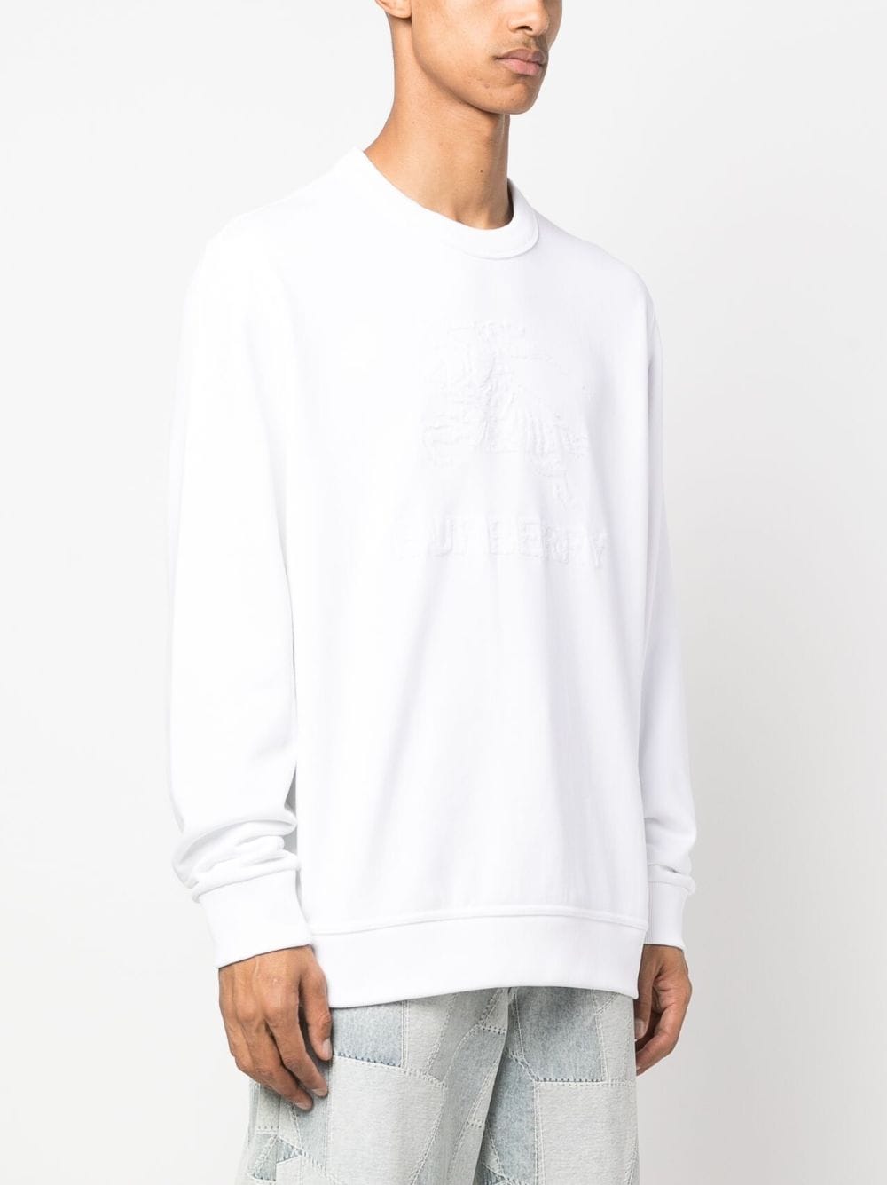 Flocked-Logo Cotton Sweatshirt