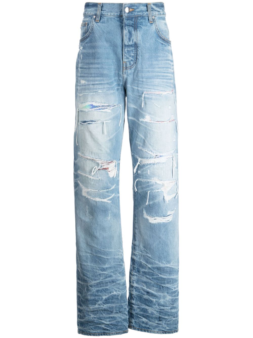 distressed lose-fit jeans