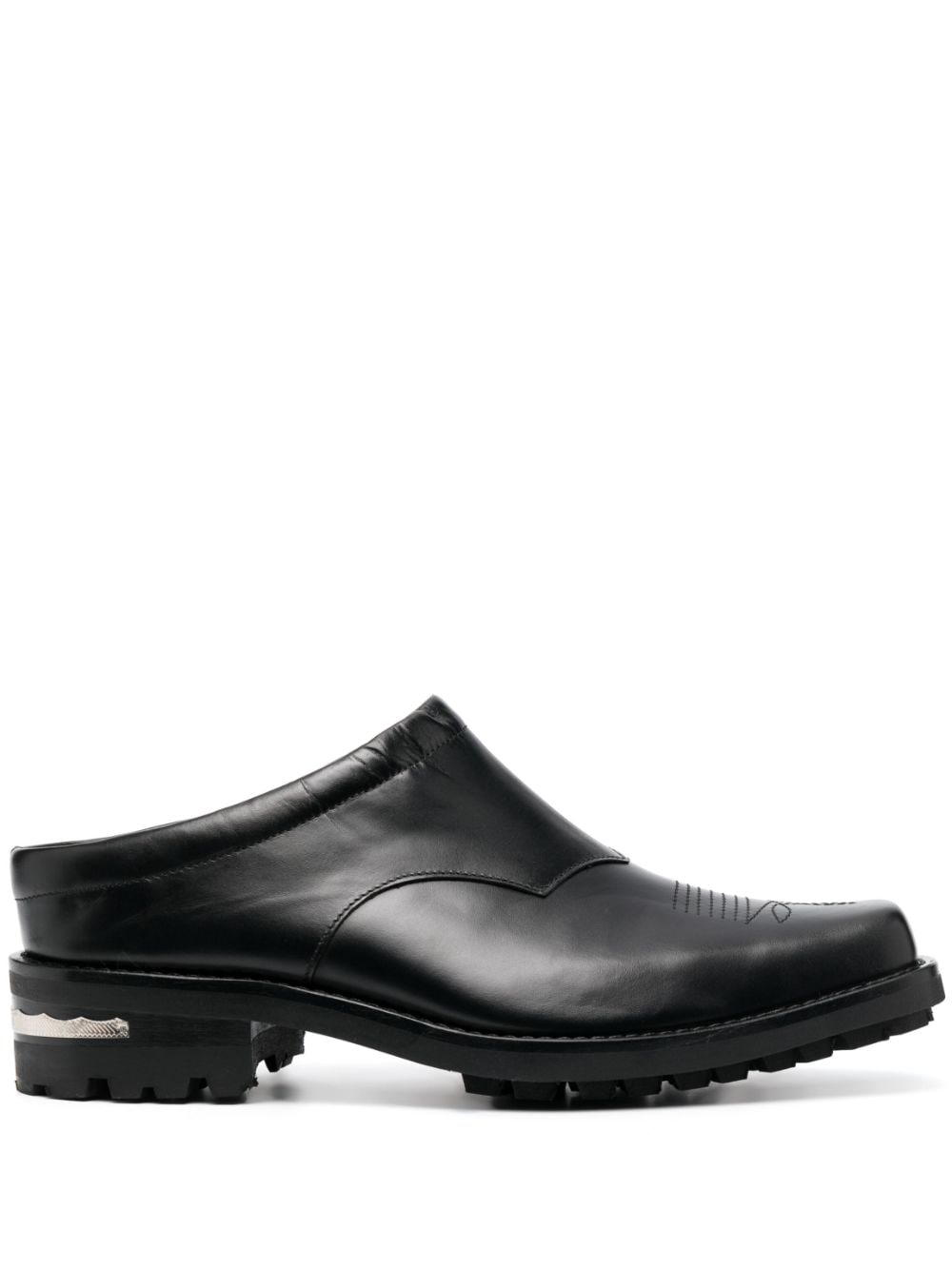 Studded 40Mm Leather Loafers