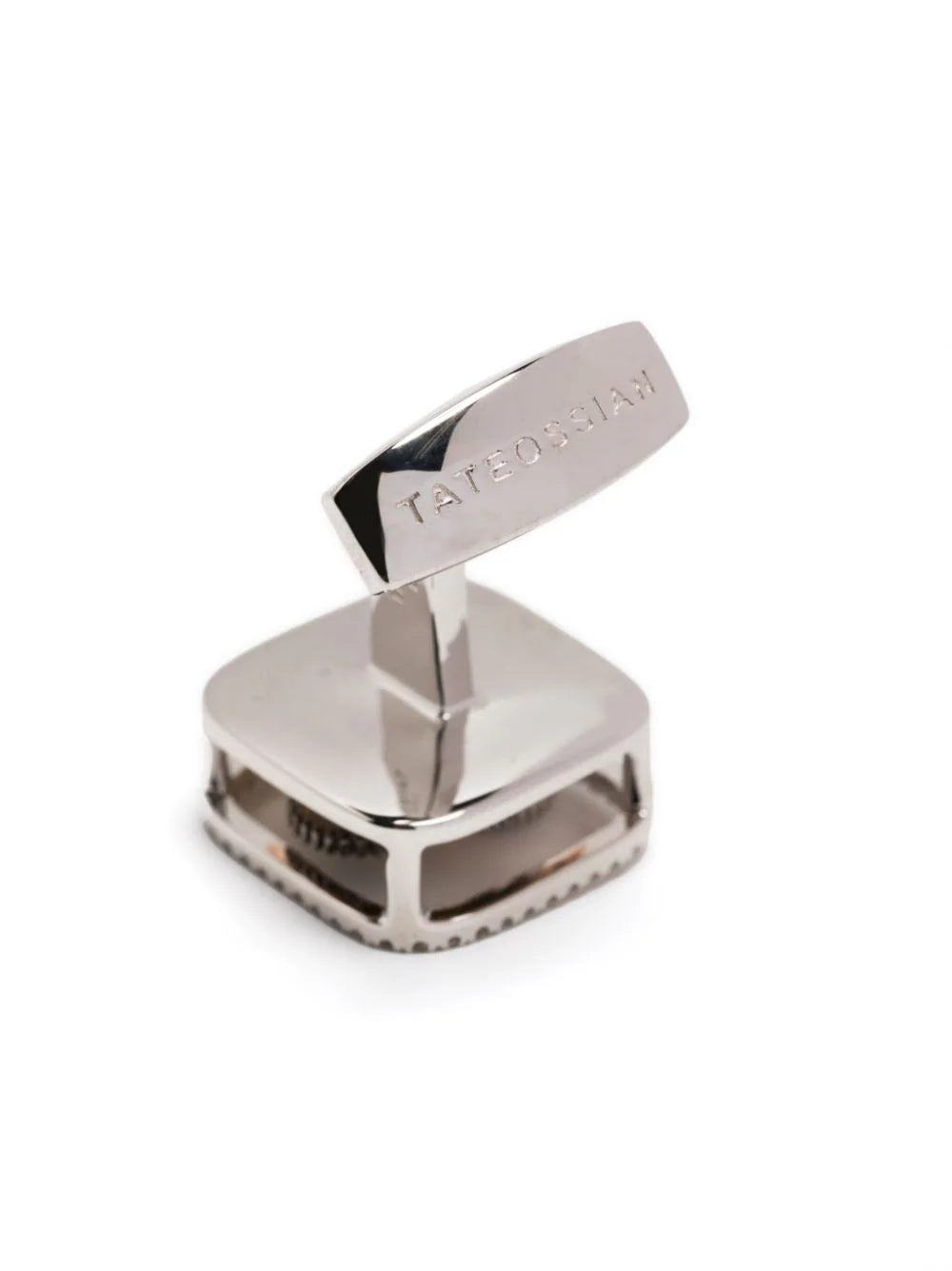 Crystal-Embellished Square Cufflinks