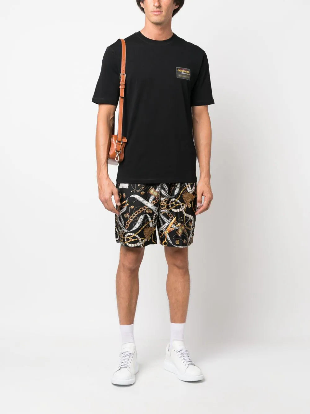 Chain-Print Bermuda Shorts