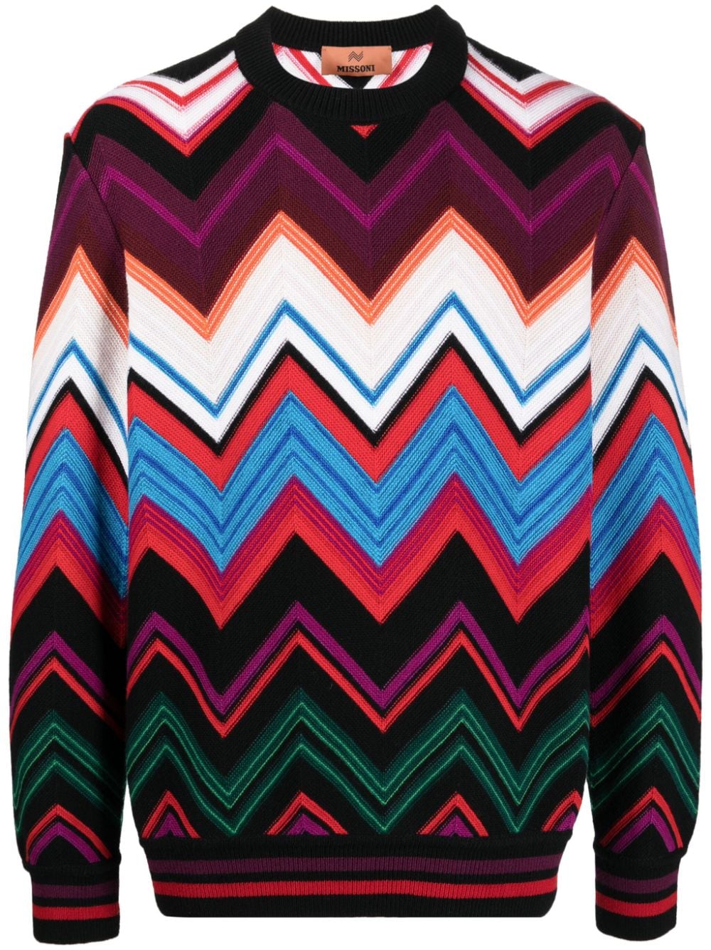 Zigzag Crew-Neck Jumper