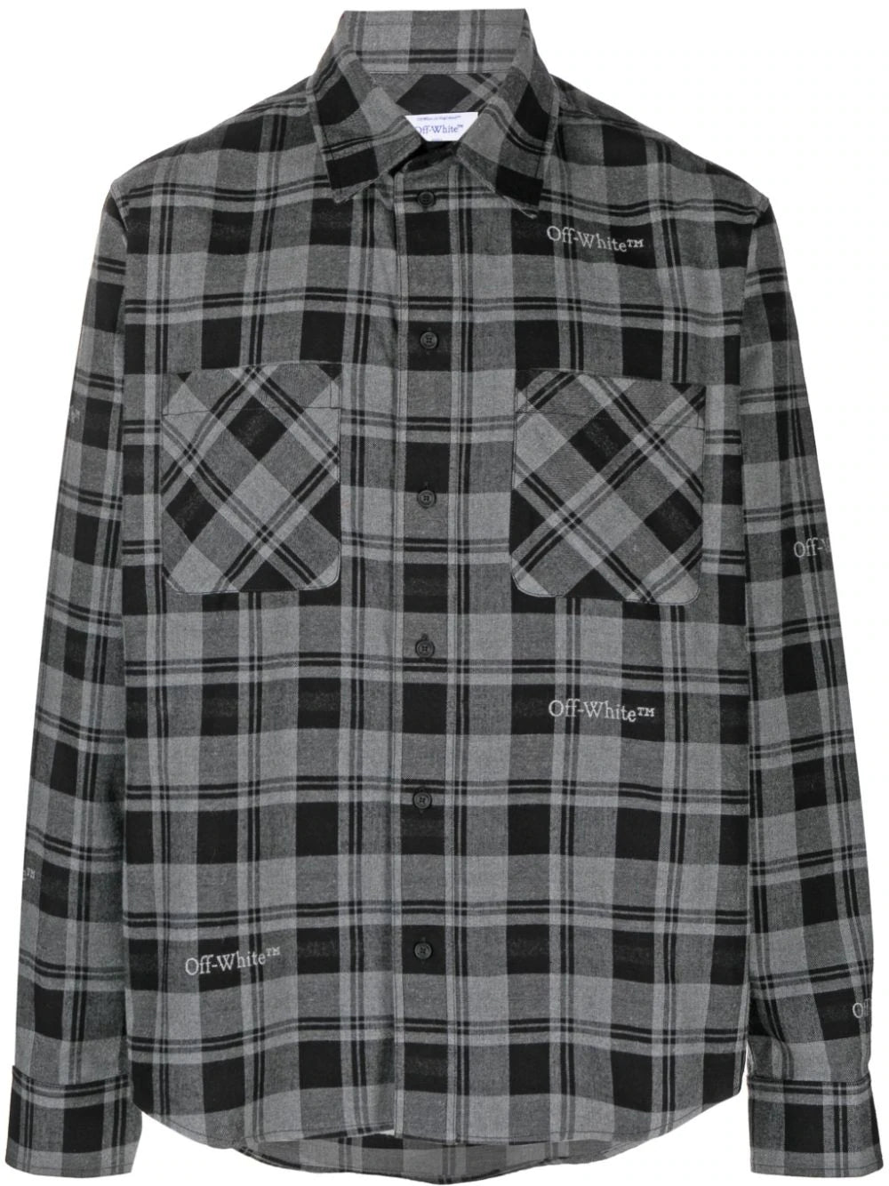 Logo-Embroidered Checked Cotton Shirt