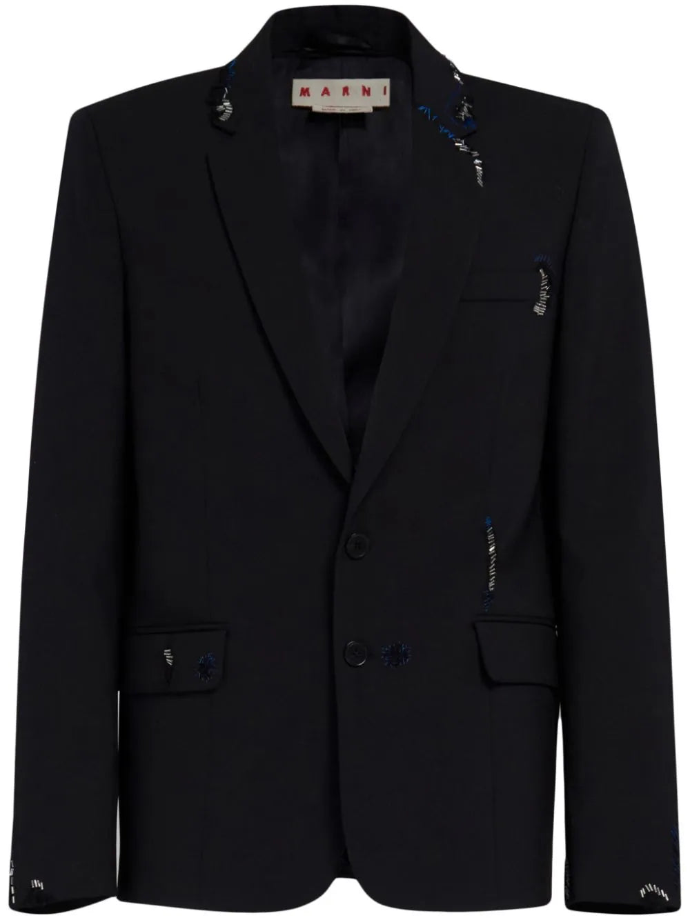 Embroidered Virgin Wool Blazer