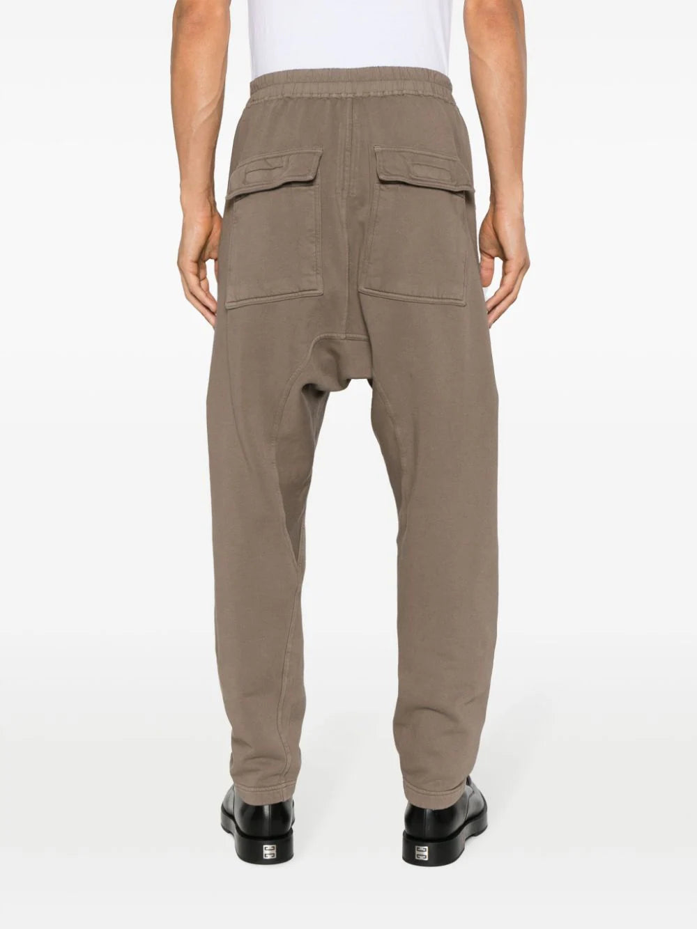 Drawstring-Waist Drop-Crotch Trousers