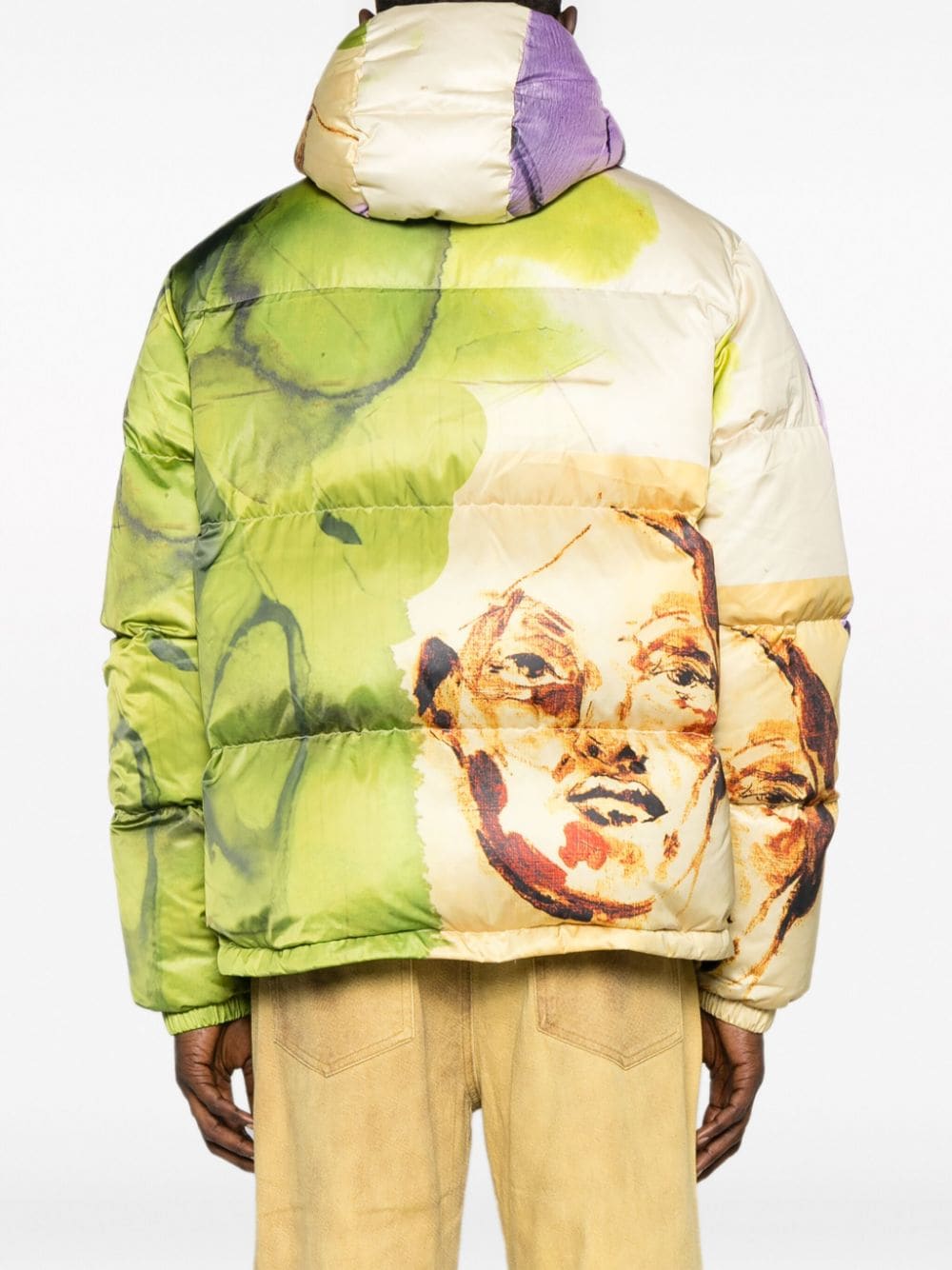 Graphic-Print Padded-Design Jacket