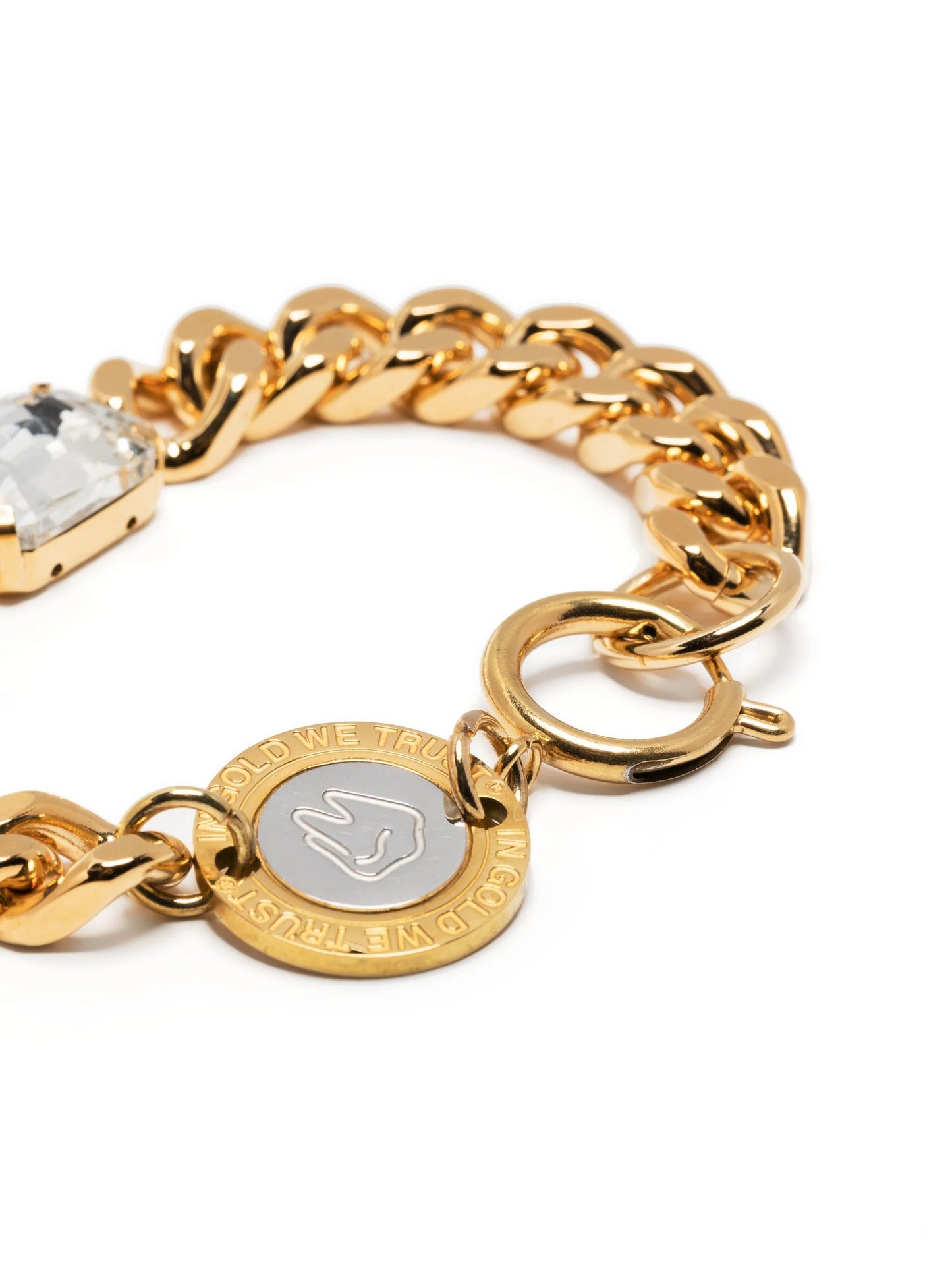 18Kt Gold-Plated Crystal-Embellished Bracelet