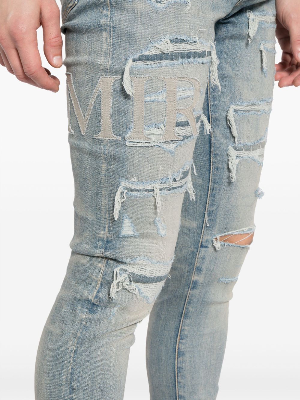 Varsity Ripped Skinny Jeans