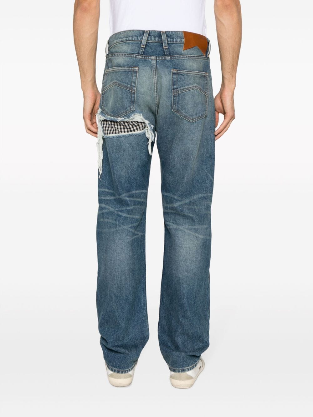 Boxer Distressed Straight-Leg Jeans