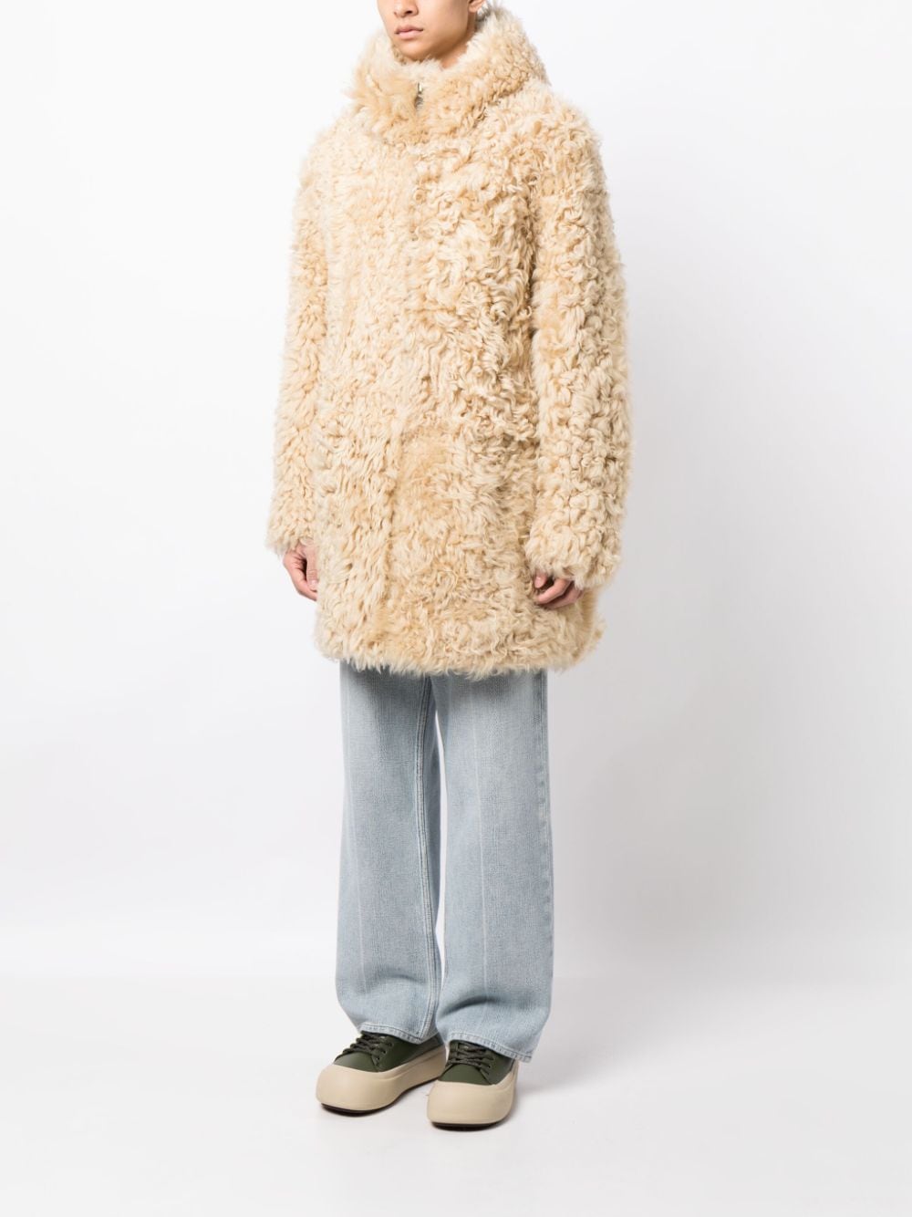 Faux-Fur Hooded Coat