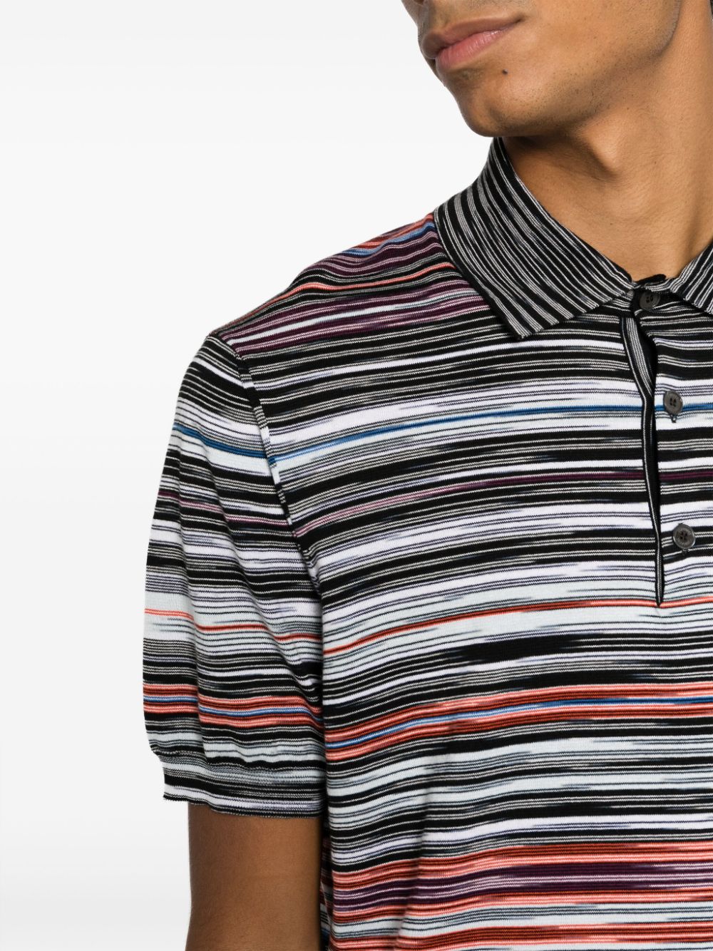 Striped Cotton Polo Shirt