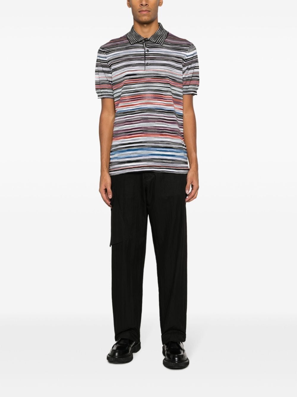 Striped Cotton Polo Shirt