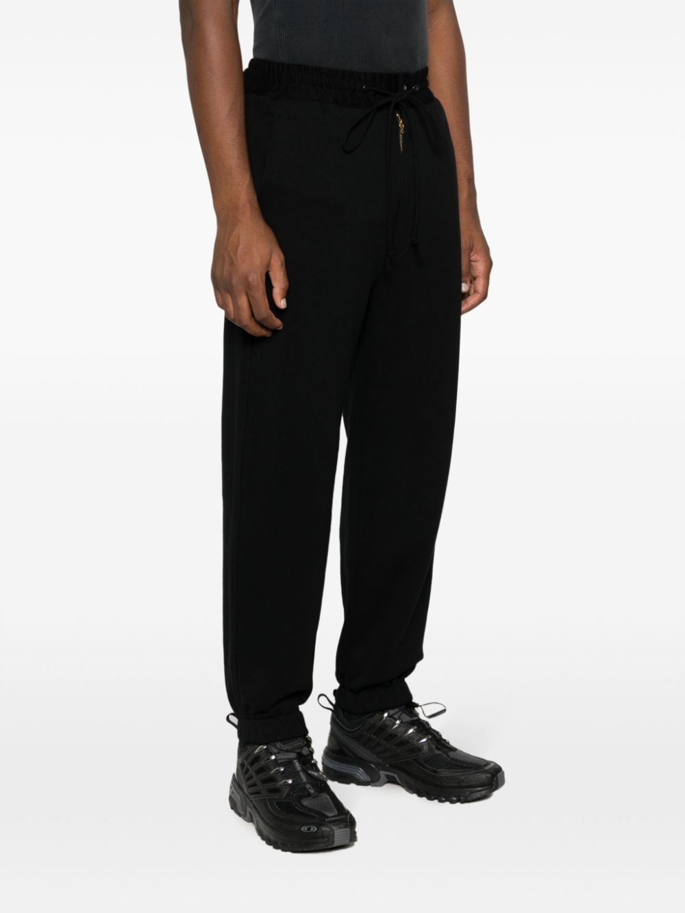 Drawstring-Waist Cotton Track Pants