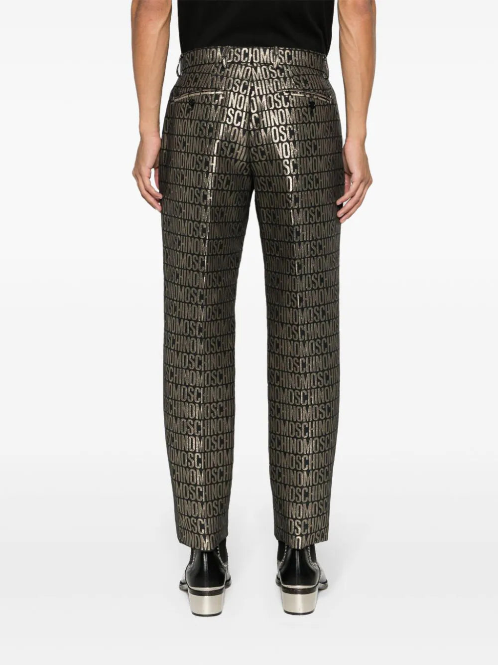 Slim-Cut Logo-Print Trousers