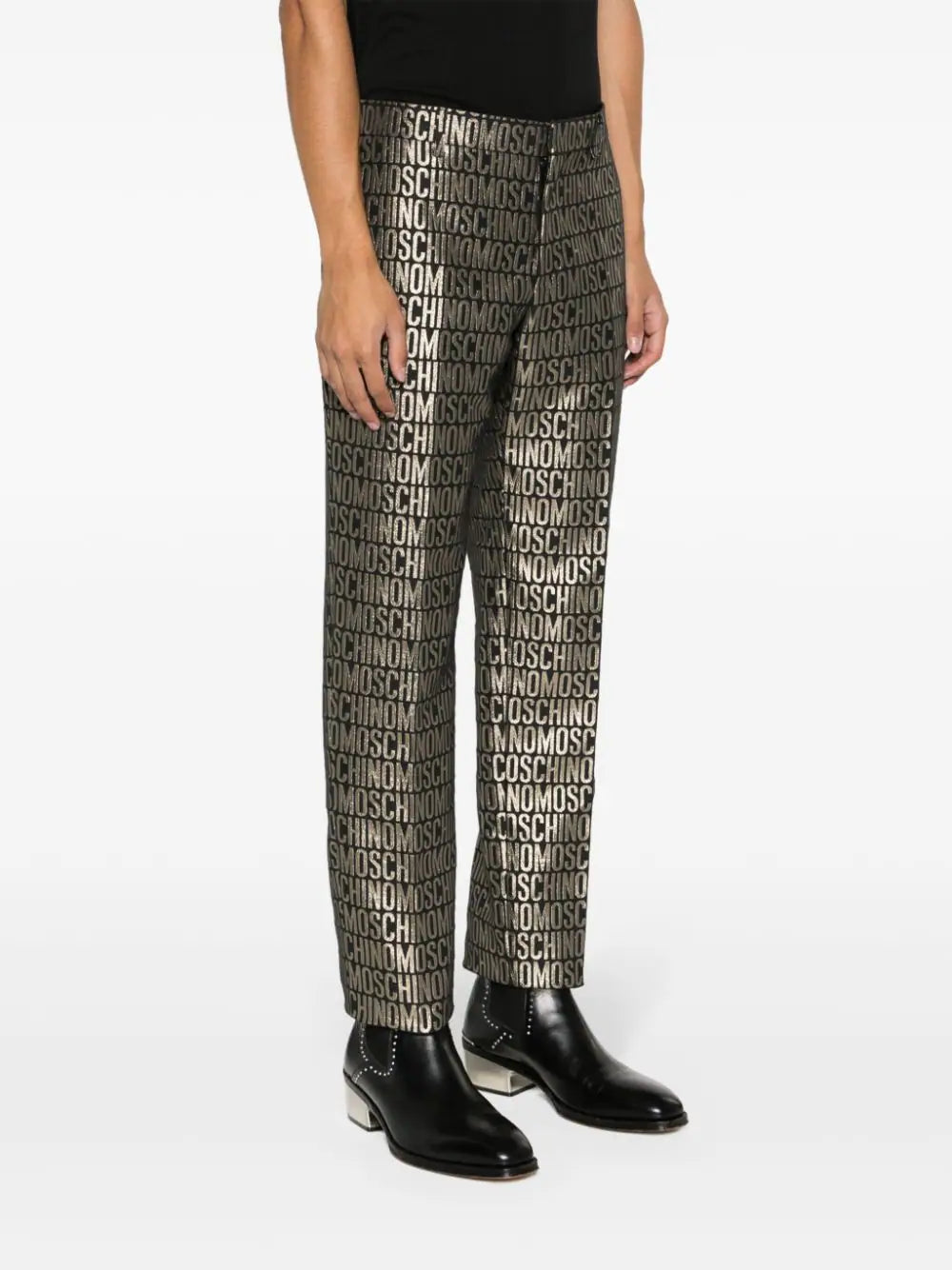 Slim-Cut Logo-Print Trousers