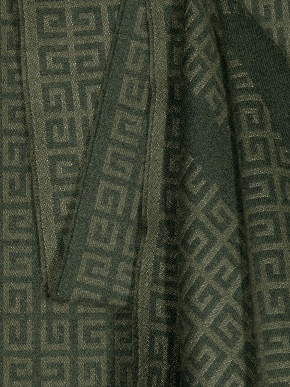 4G-Monogram Print Wool-Blend Scarf