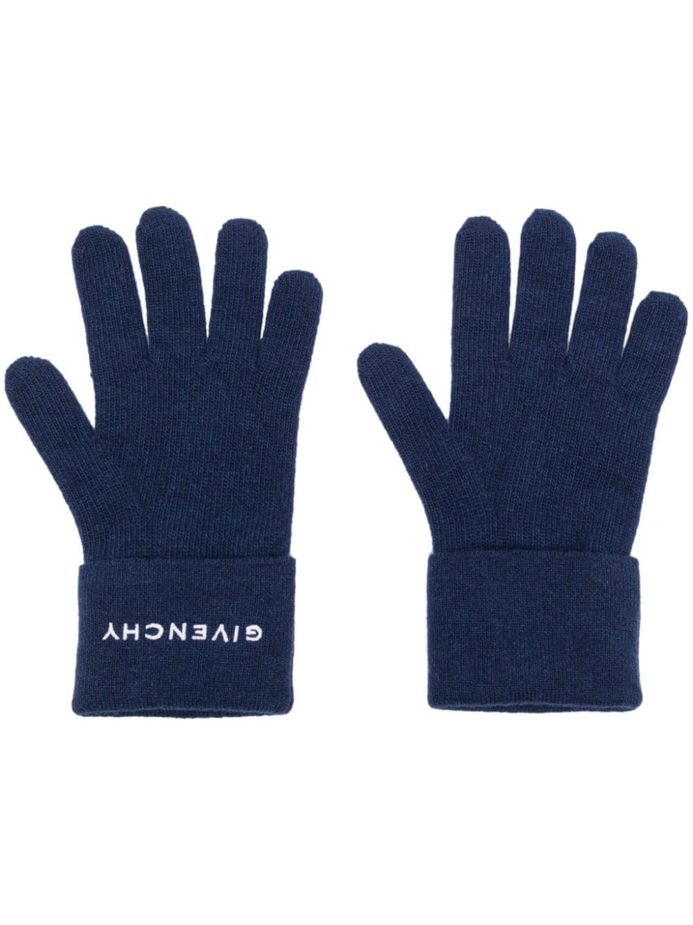 Intarsia-Knit Logo Gloves