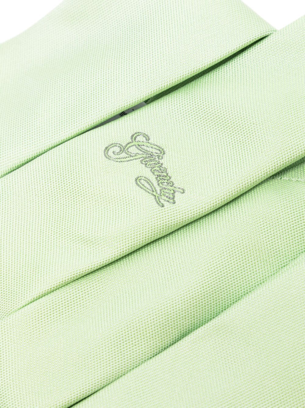 Logo-Embroidered Silk Tie