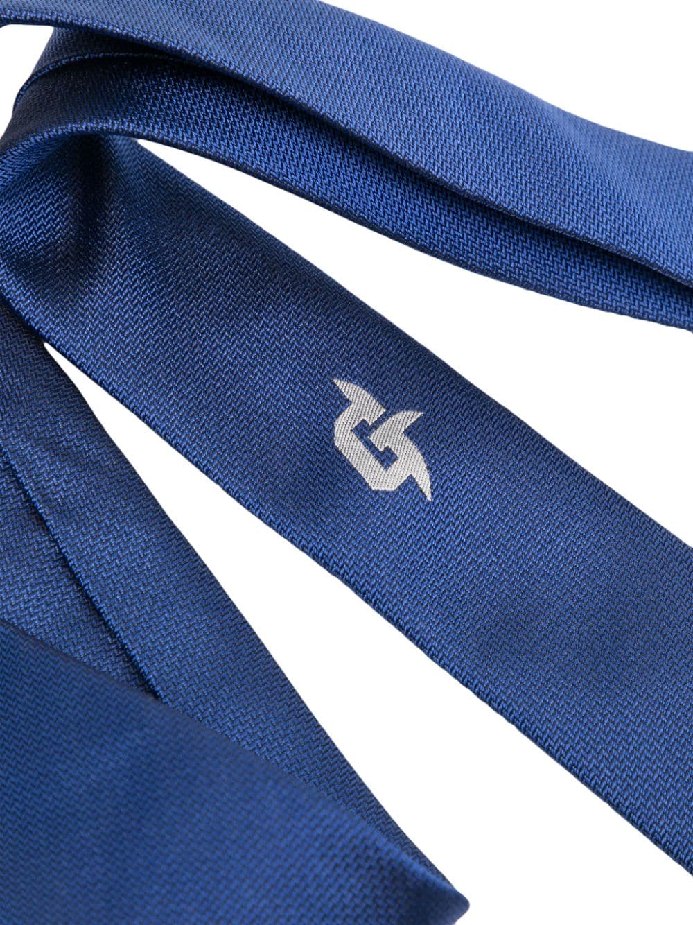 Logo-Embroidered Silk Tie