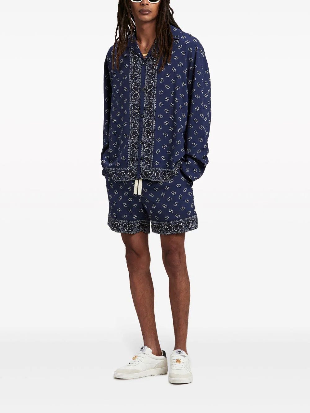 Paisley-Print Long-Sleeve Shirt