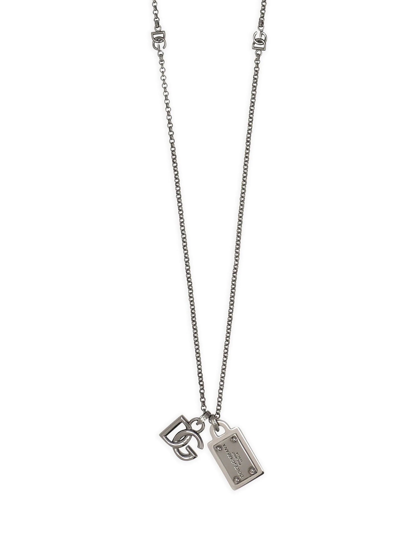 Logo-Plaque Dog-Tag Necklace