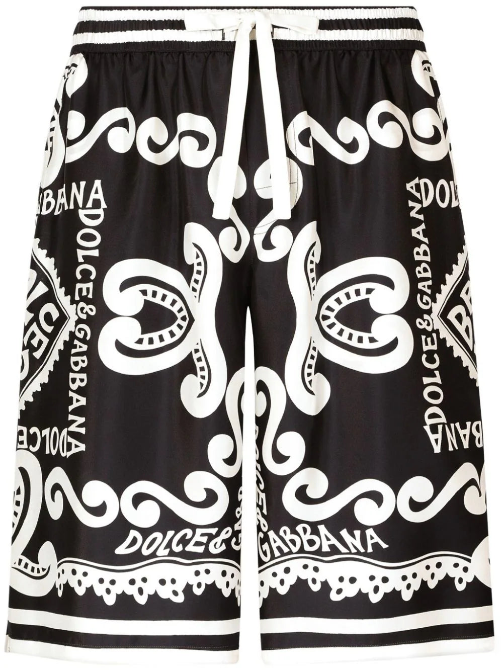 Logo-Print Silk Shorts