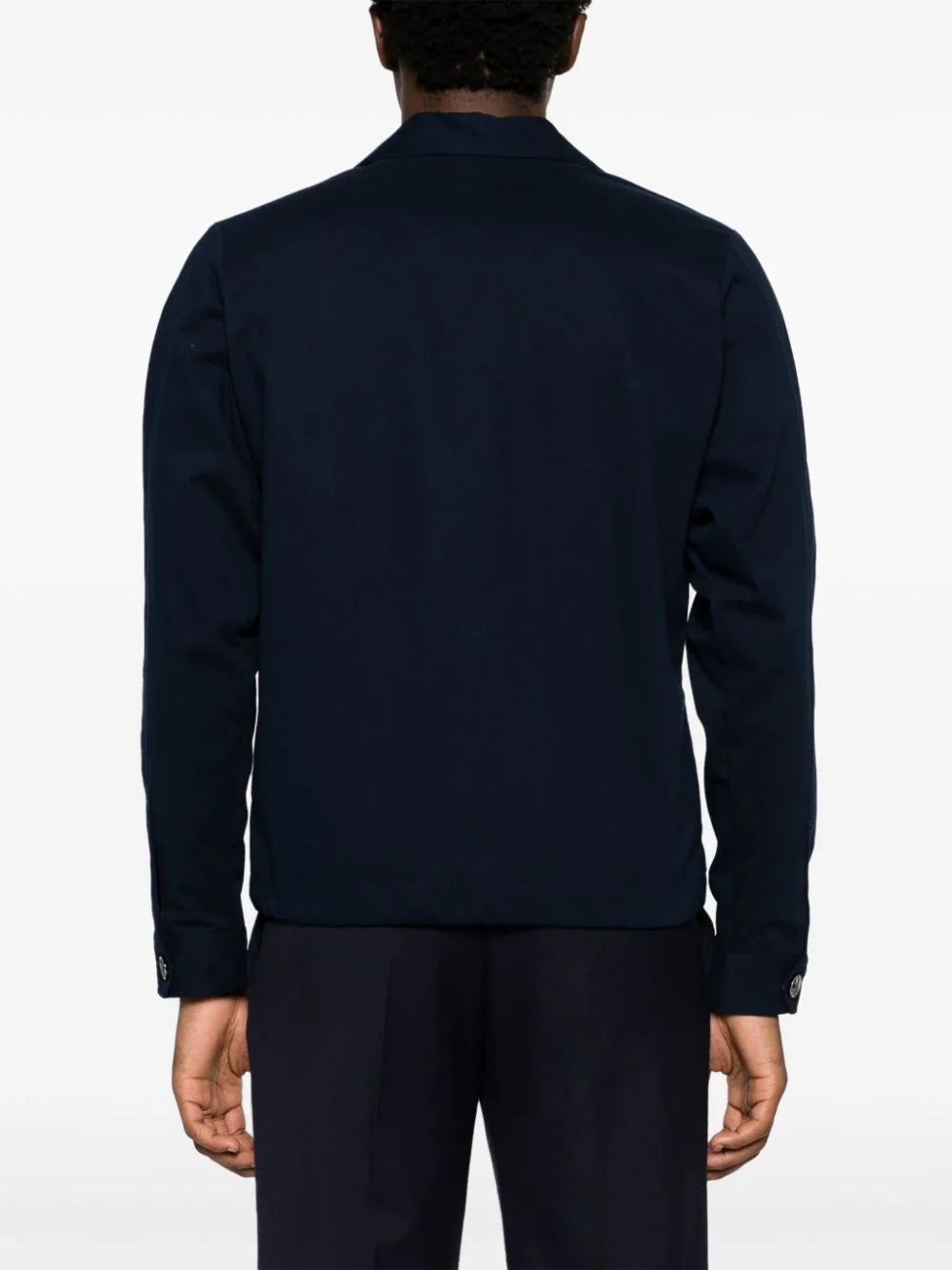 Gabardine-Weave Cotton Longsleeved Shirt