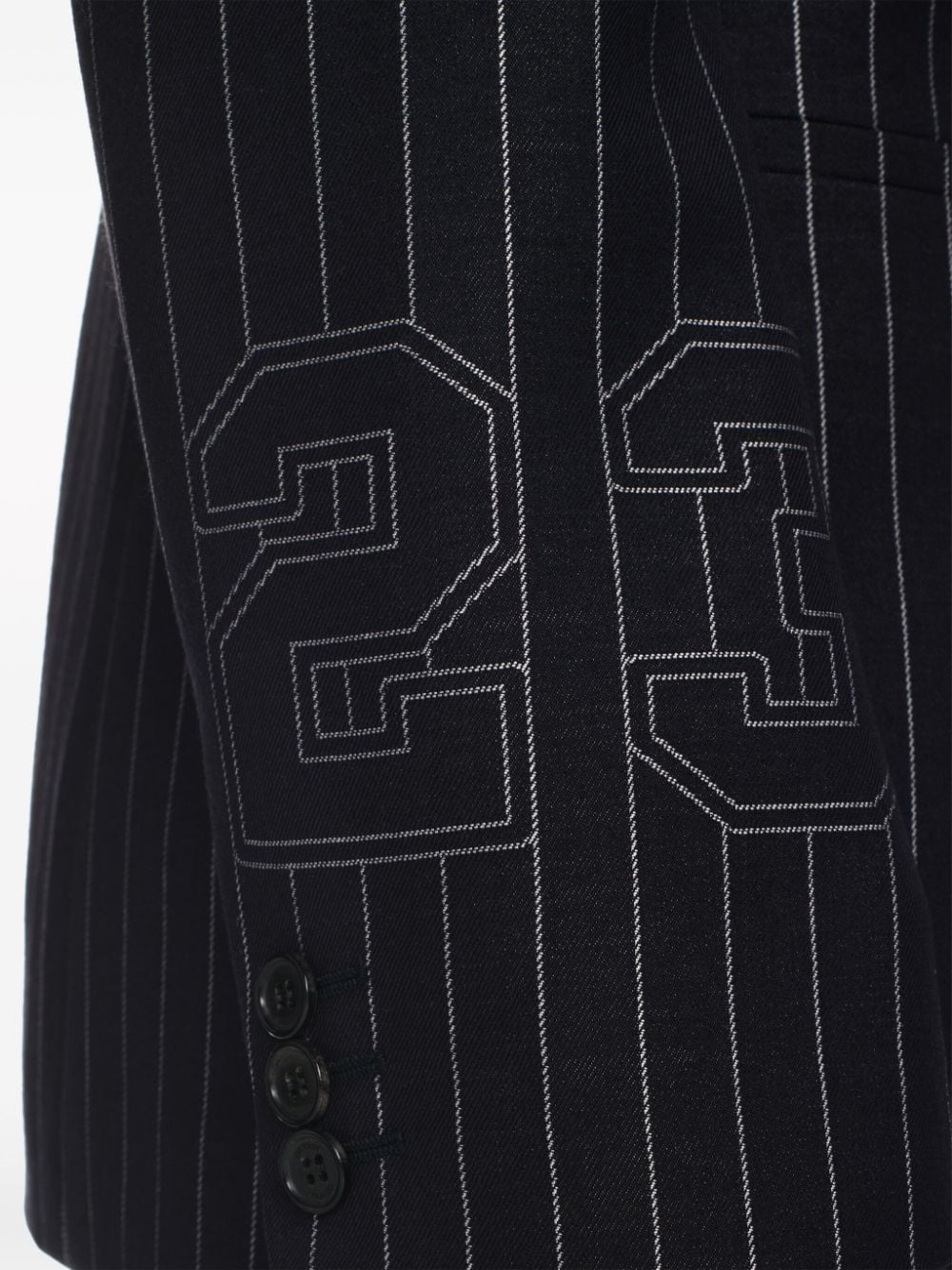 23-Print Pinstriped Blazer