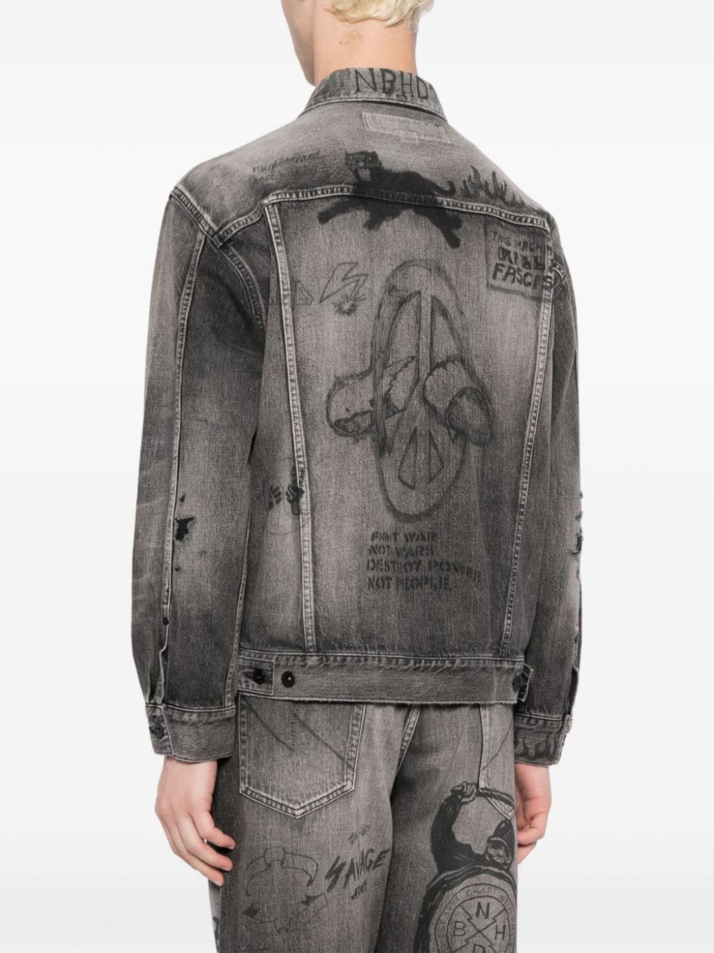 Type-3 Graphic-Print Denim Jacket