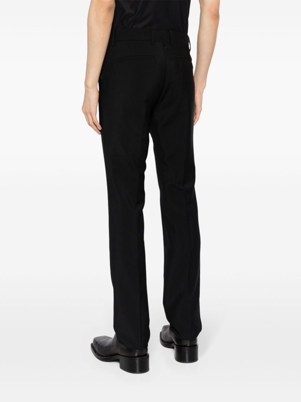 Pleat-Detail Straight-Leg Trousers