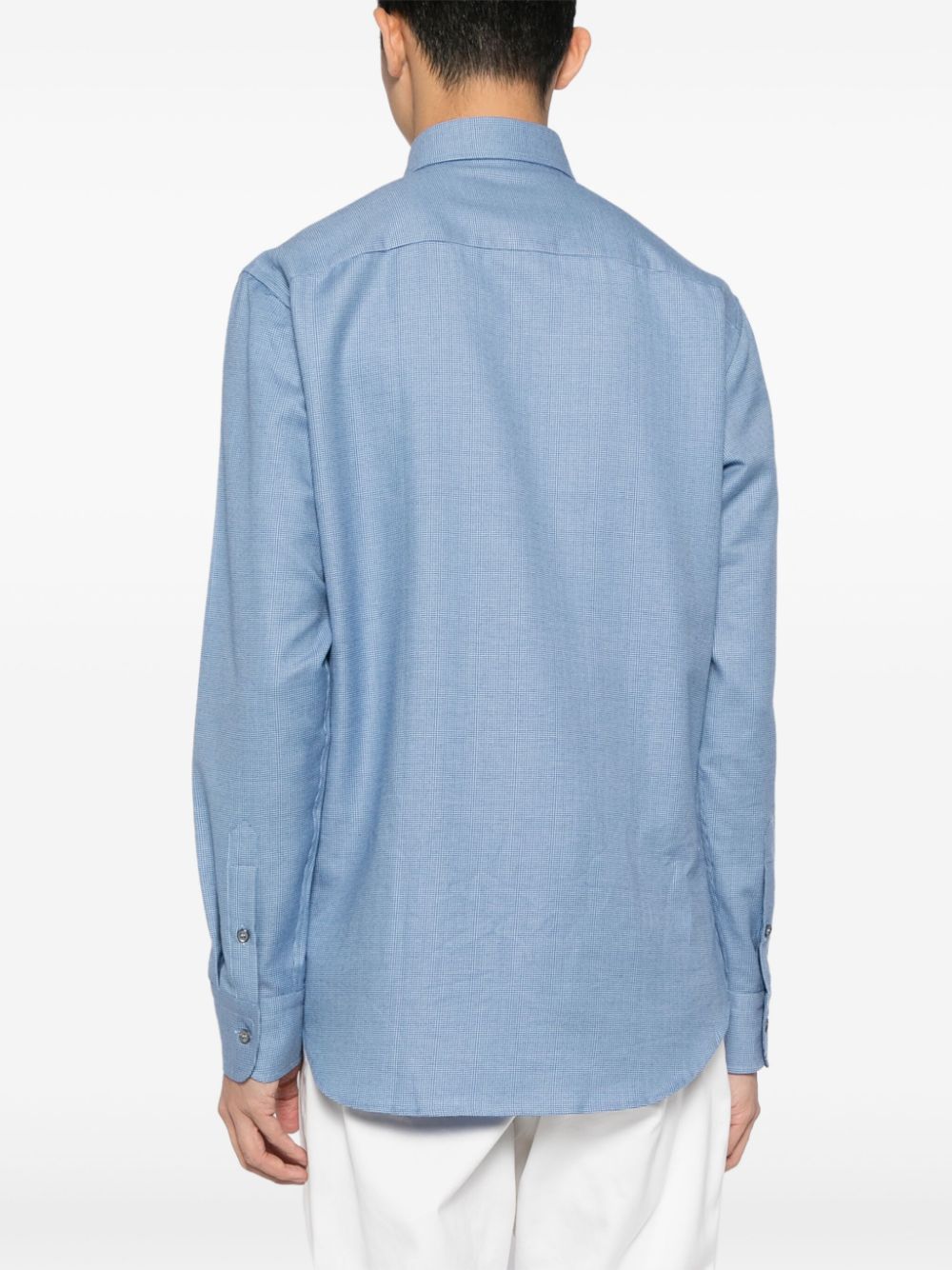 Long-Sleeve Cotton-Cashmere Shirt