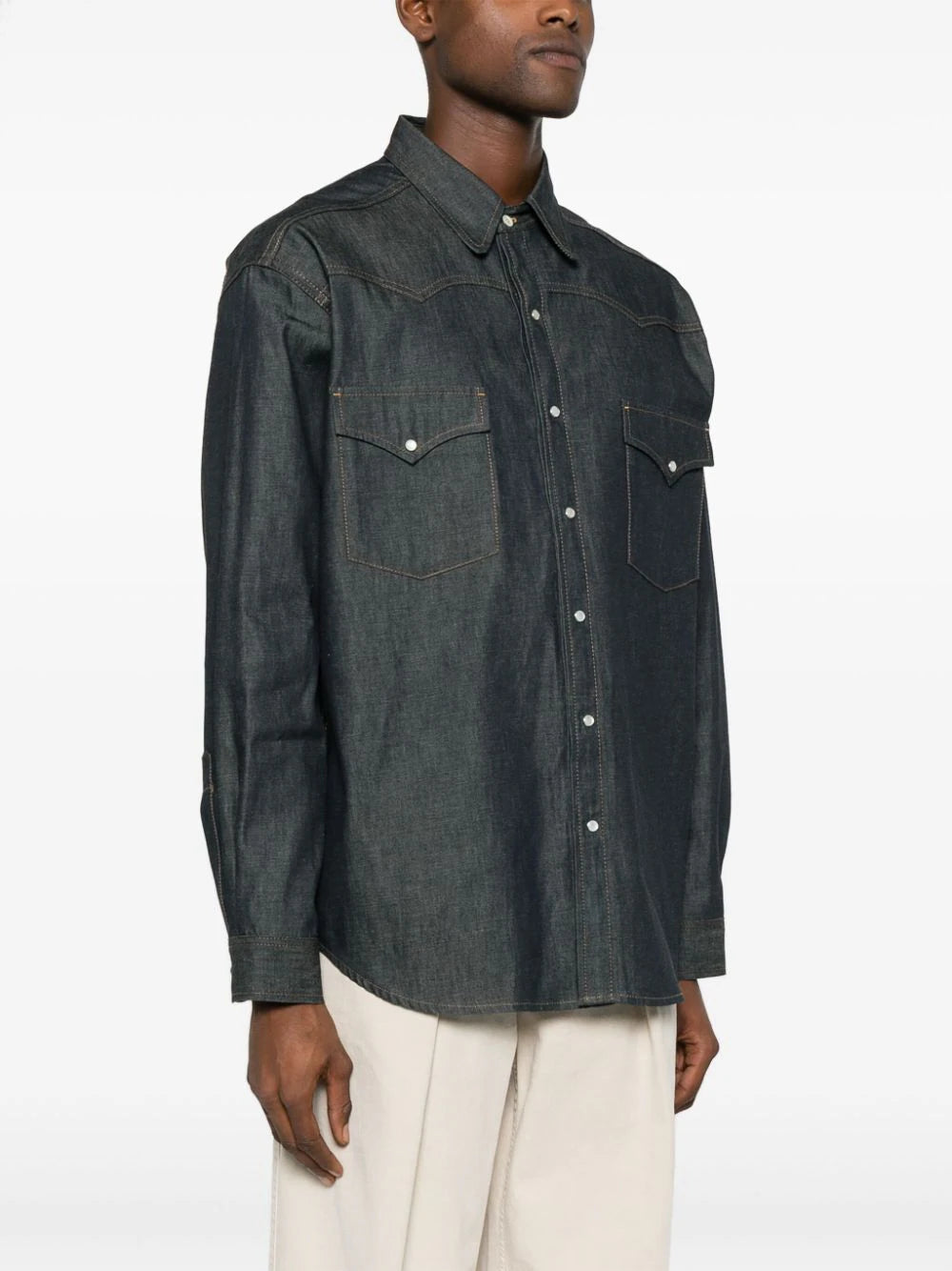 Long-Sleeve Denim Shirt