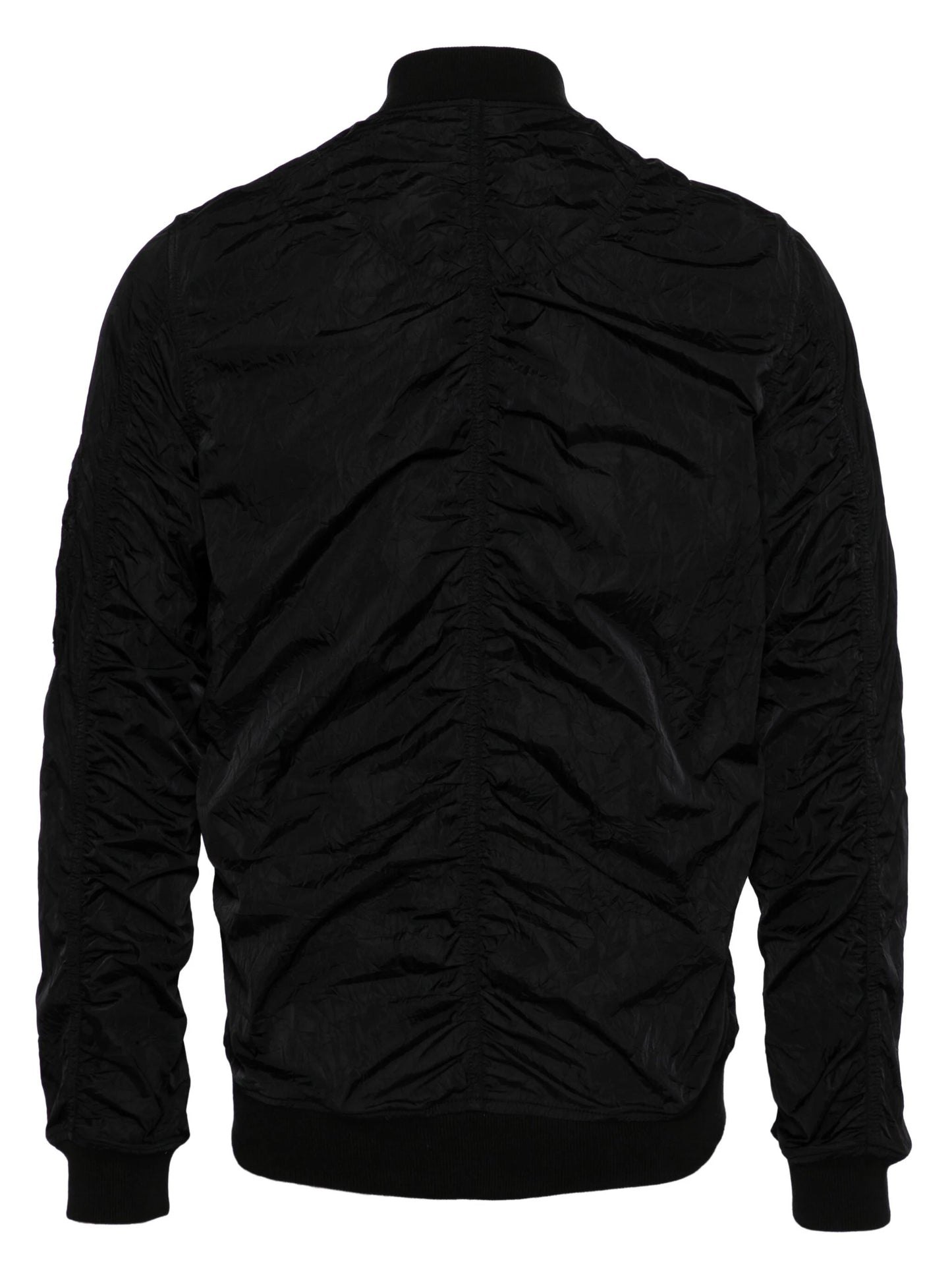 Ruched Zipped Bomber Jacket