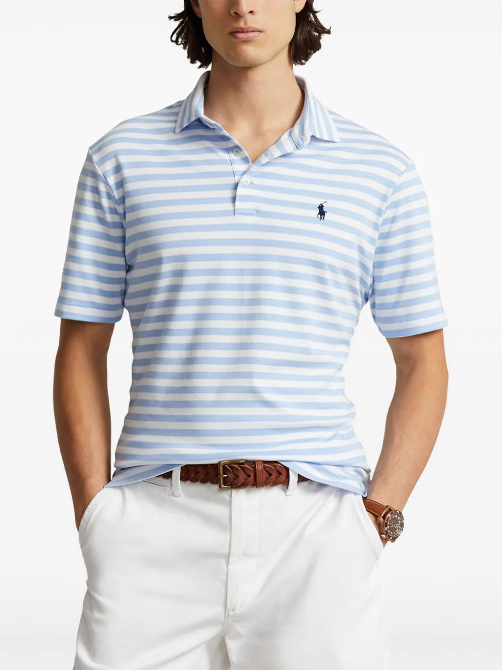 Polo Pony-Embroidered Striped Polo Shirt